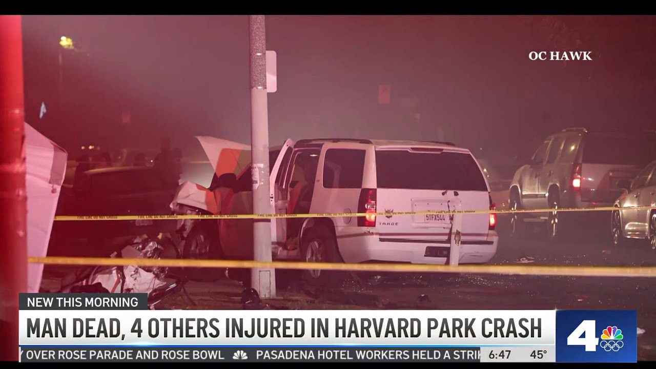 1 Dead, 4 Injured In Harvard Park Crash