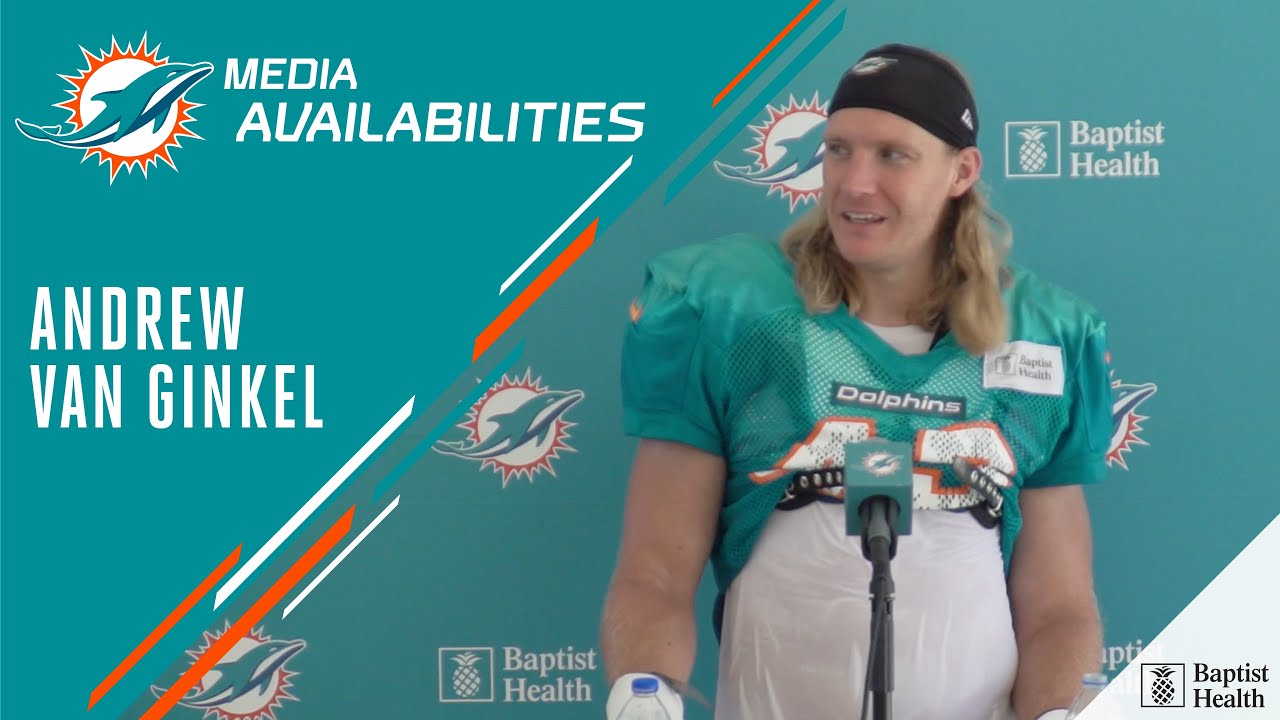 Andrew Van Ginkel Meets With The Media | Miami Dolphins Training Camp | Dolphins News