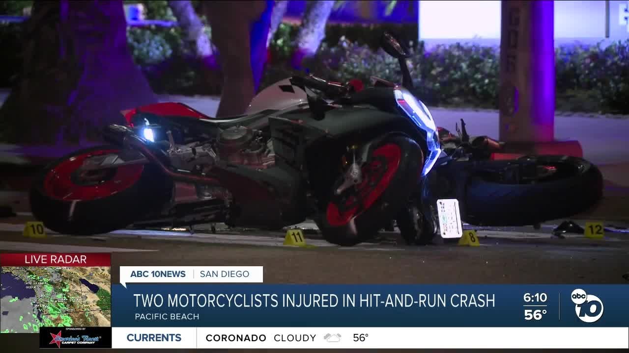 2 Motorcyclists Hurt In Pb Hit And Run Crash | San Diego News