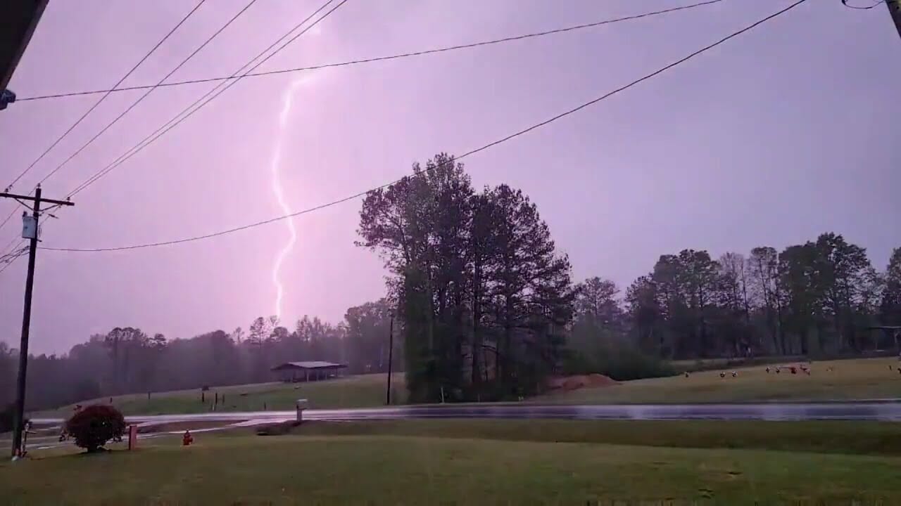 Lightning flashes over Alabama, as area hit with thunderstorms | Houston