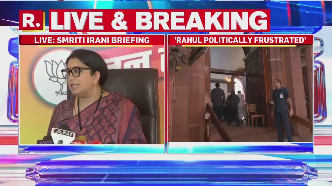 Smriti Irani Attacks ‘Political Psychosis’of Rahul Gandhi | Full Video