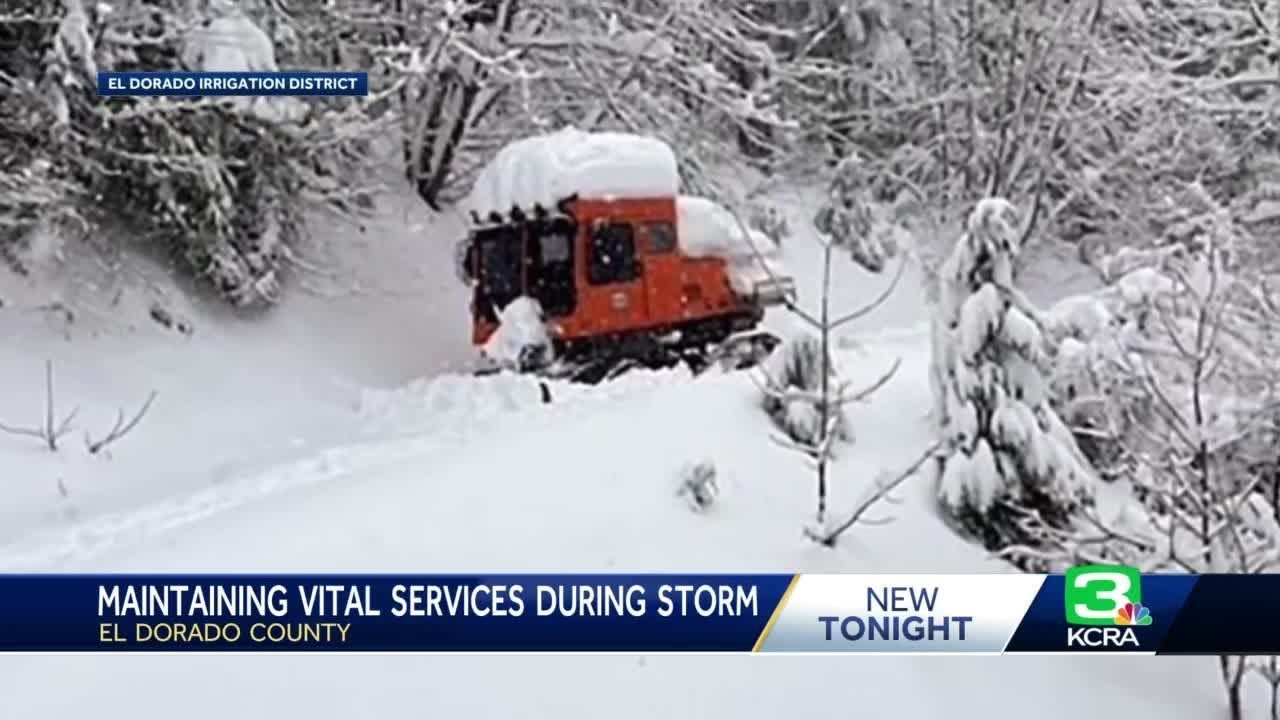 Using snowcats and snowshoes, El Dorado Irrigation District crews tend to canals in winter weather