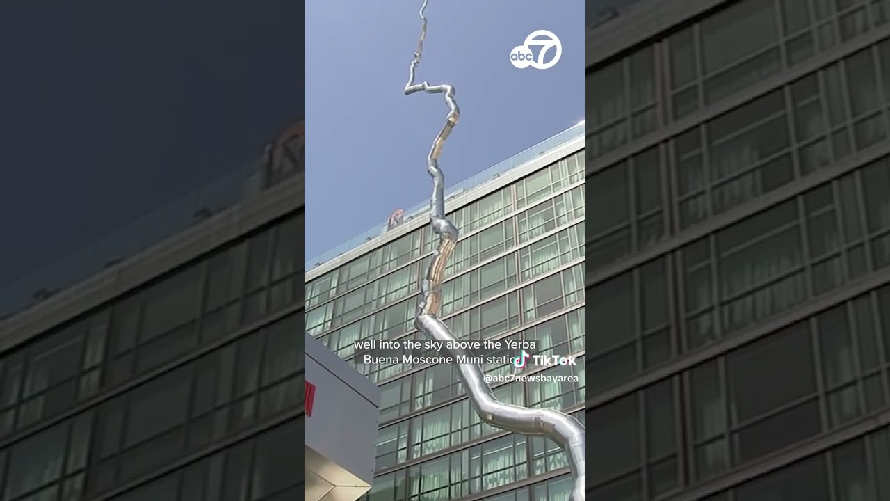 102-foot steel sculpture installed at San Francisco Muni station