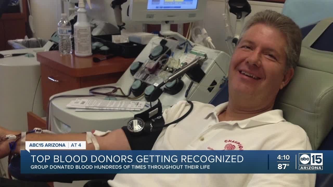 Arizona’s Top Blood Donors Honored For Their ‘philanthropic Arm’