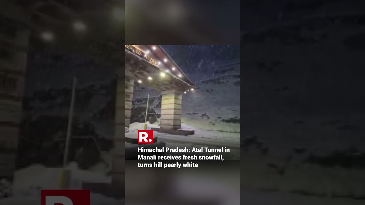 Atal Tunnel In Manali Receives Fresh Snowfall, Turns Hill Pearly White #shorts