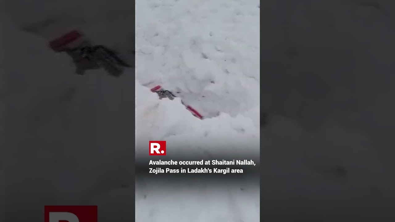 Avalanche Occurred At Shaitani Nallah, Zojila Pass In Ladakh’s Kargil Area I #shorts