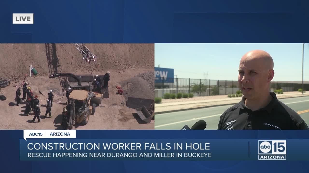 Buckeye Fire Speaks On Construction Worker That Fell In A Hole