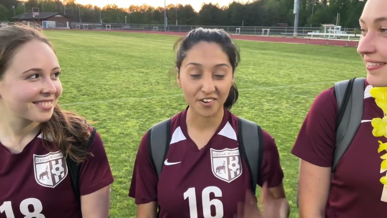 Cedar Ridge Women’s Soccer Seniors Discuss Senior Night Win Over Person