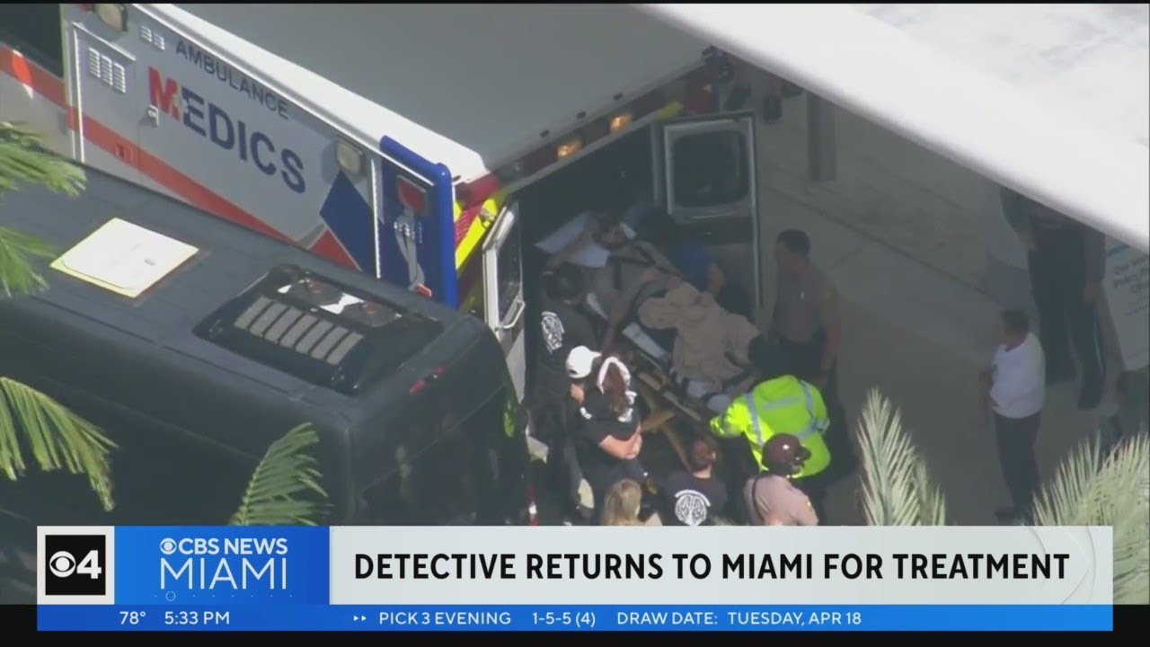 Detective Returns To Miami For Treatment