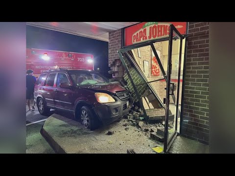 Driver Slams Into Rockville Papa Johns Store