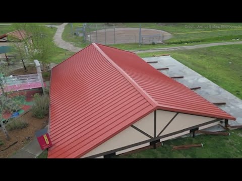 Drone: Herculaneum Playground Damaged By Weekend Severe Storm | St. Louis News