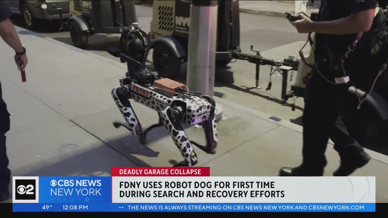 Fdny Deploys Robot Dog, Drone To Help Search Garage Collapse