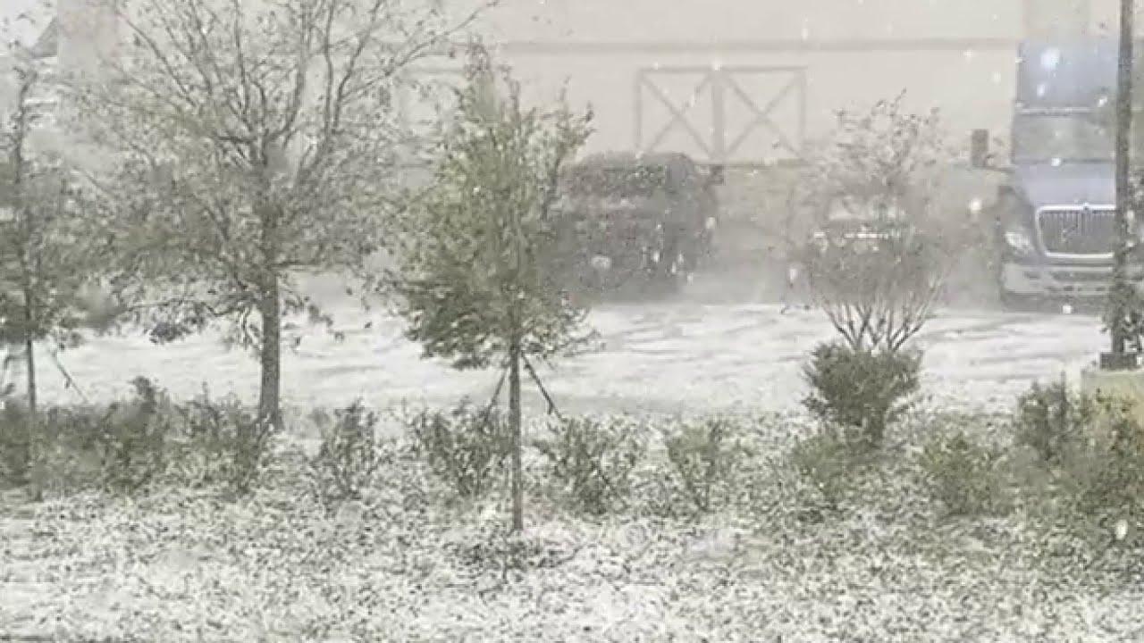 Hail Falls In Groveland On Tuesday Afternoon