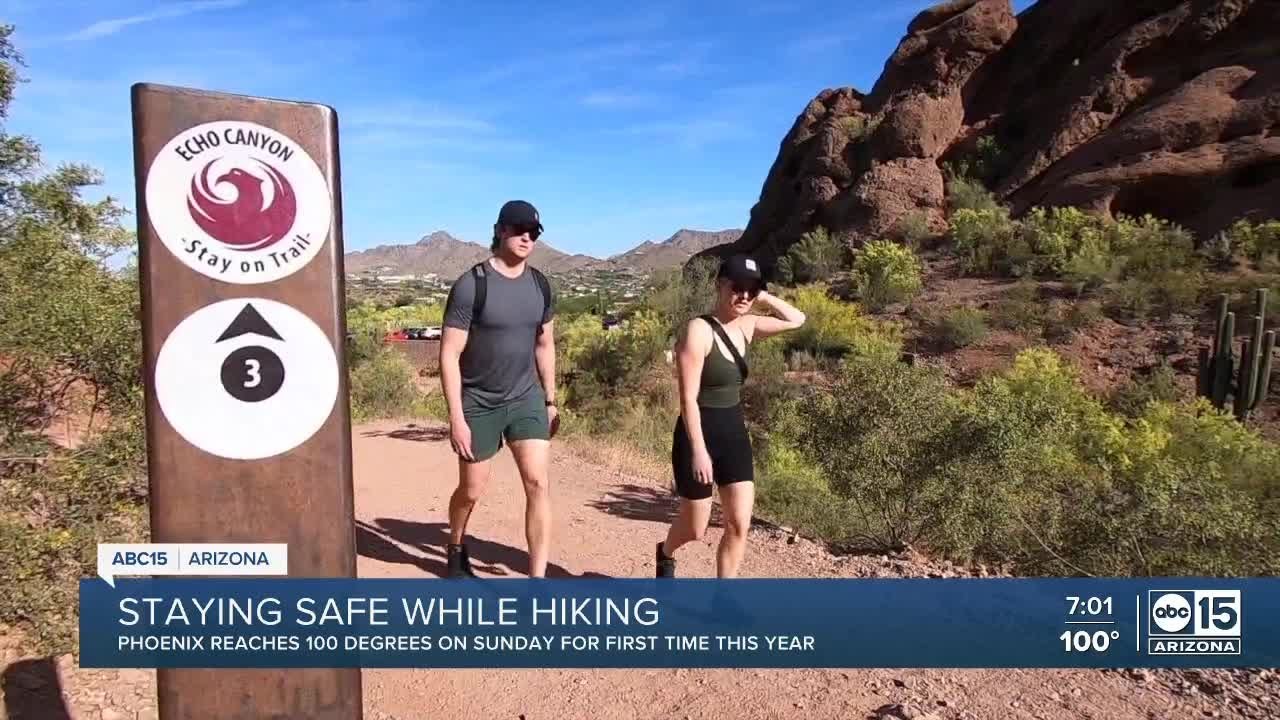 Hikers Head To Camelback Mountain Early Before Triple Digit Temperatures