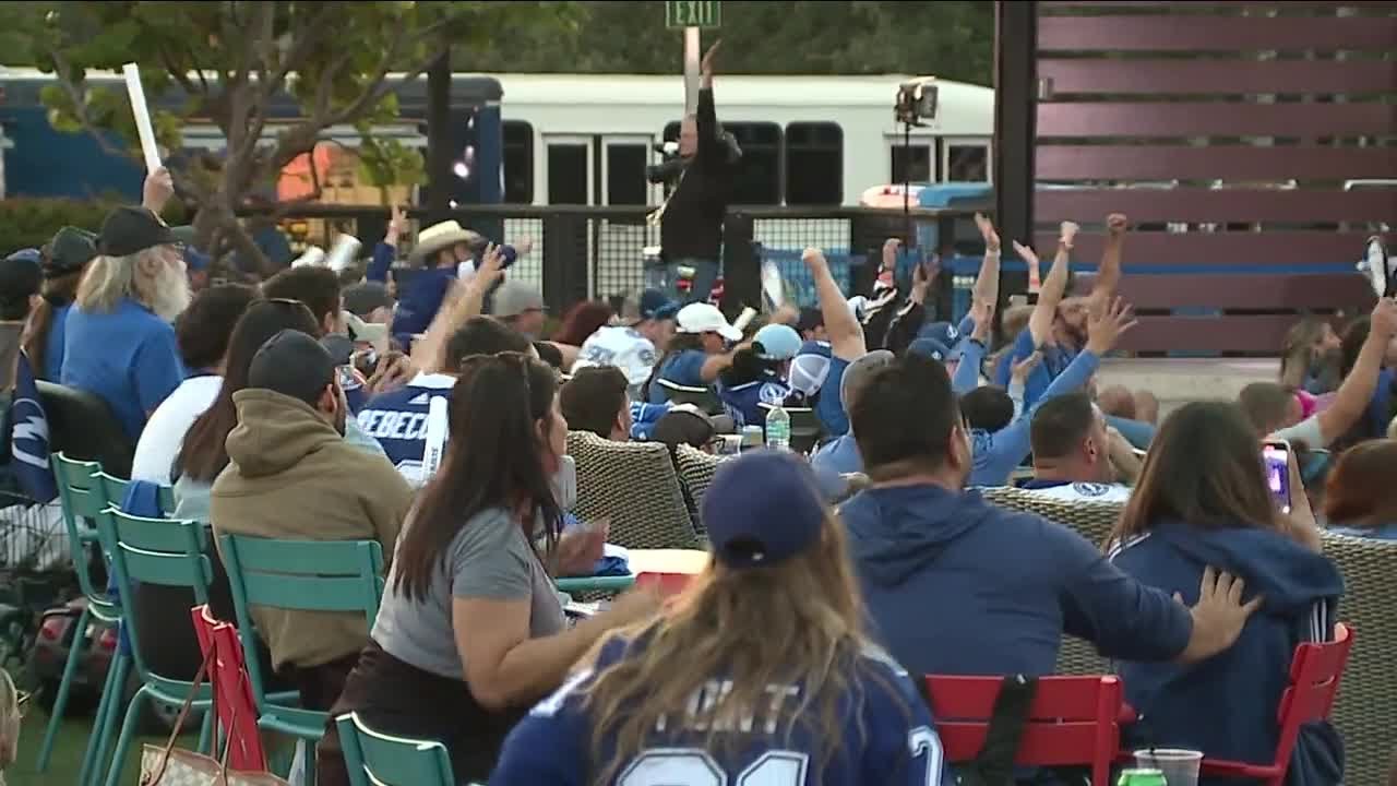 Hundreds Showed Up At Sparkman Wharf For Tampa Bay Lightning Watch Party