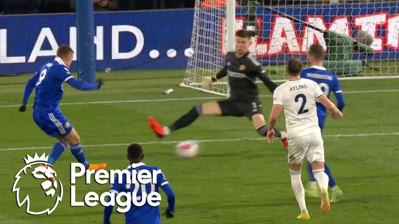 Jamie Vardy Steals Leicester City Equalizer Against Leeds United | Premier League | Nbc Sports