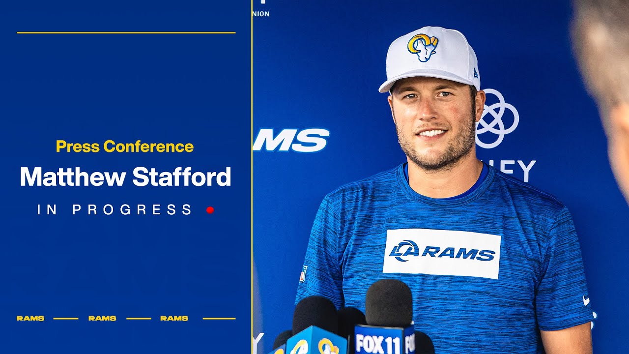 Live: Matthew Stafford Addresses The Media As Rams Offseason Training Officially Begins