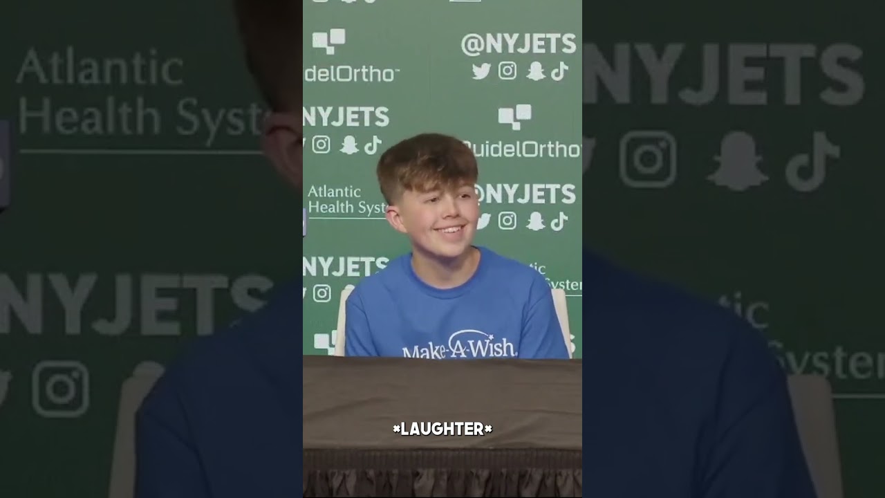 Make A Wish Recipient Kyle Predicts Jets Won’t Draft Qb 🤣 | #shorts