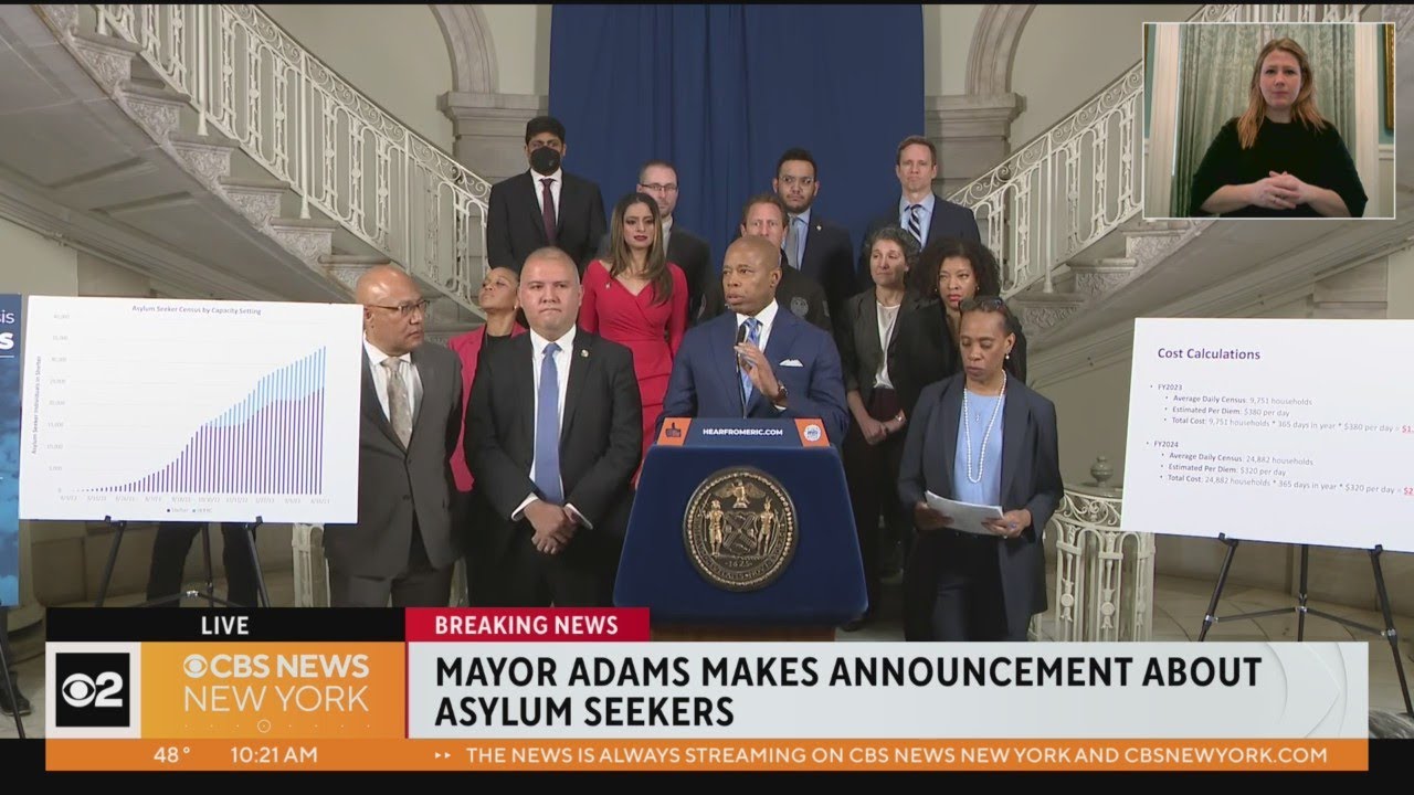 Mayor Adams Calls For Biden Administration To Help Asylum Seekers