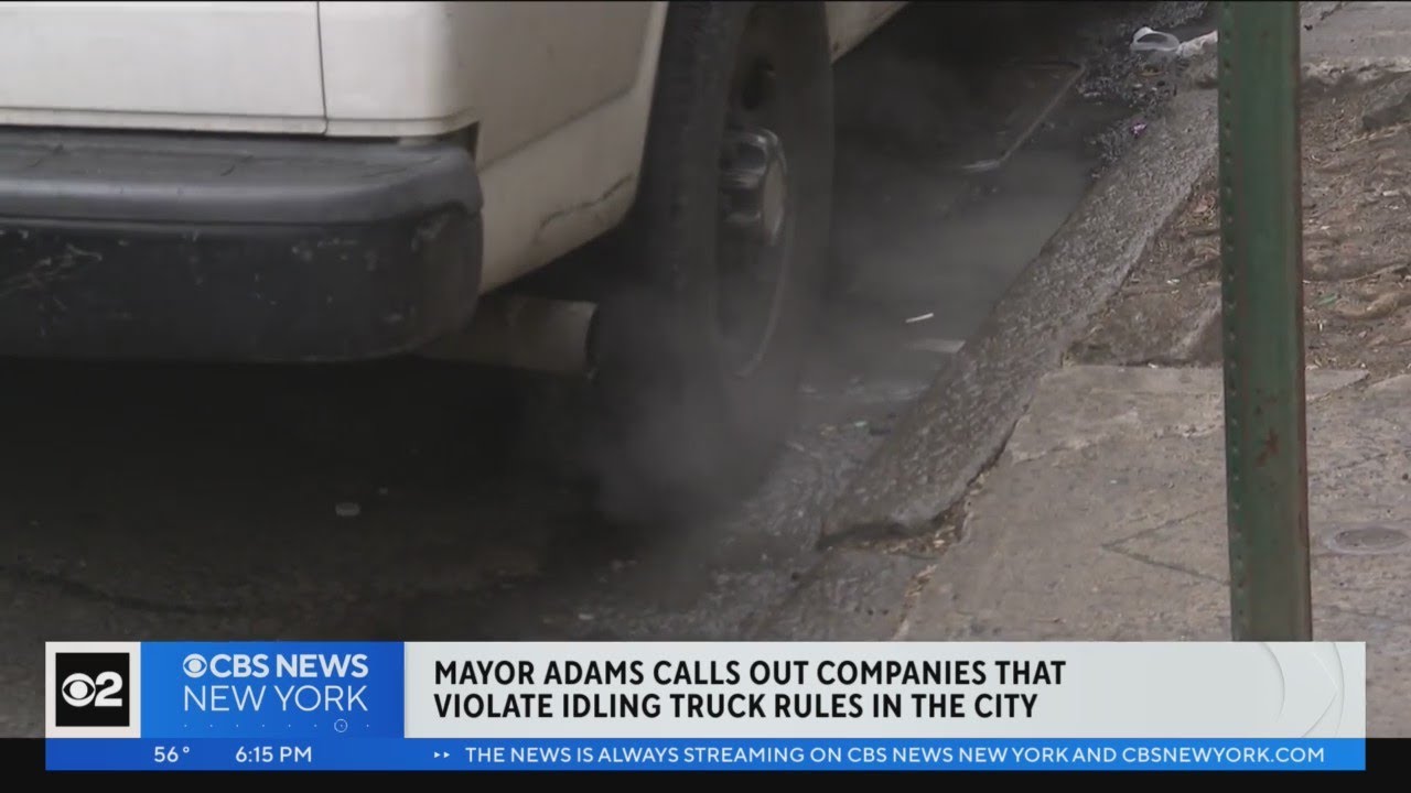 Mayor Adams Calls Out Companies That Violate Idling Truck Rules In Nyc