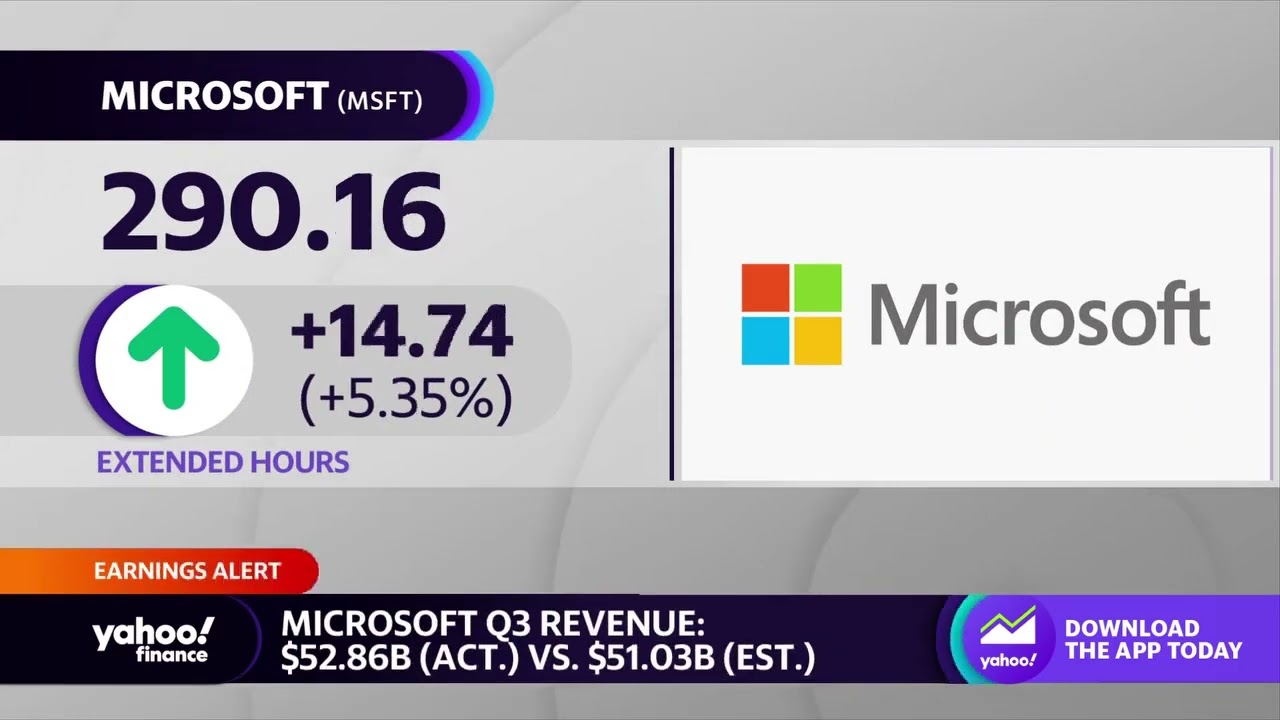 Microsoft Stock Boosted On Q3 Earnings Beat, Cloud Revenue Growth