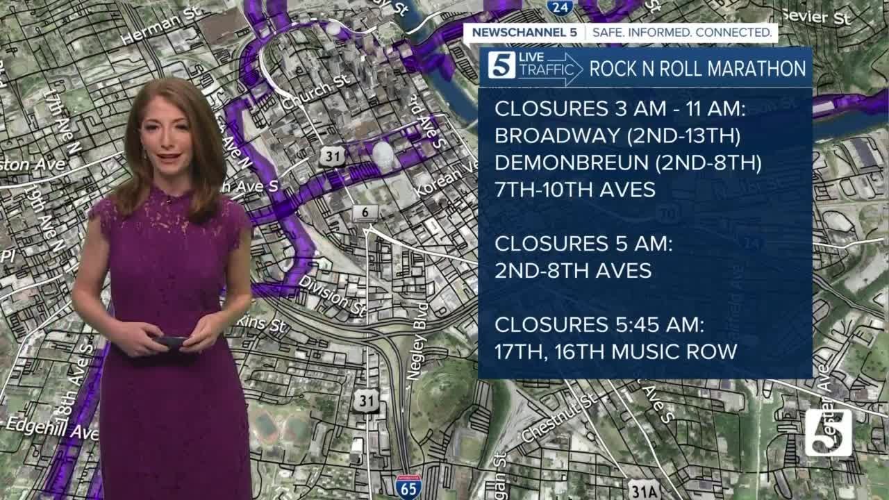 Miles Of Road Closures To Begin For Rock ‘n’ Roll Nashville Marathon