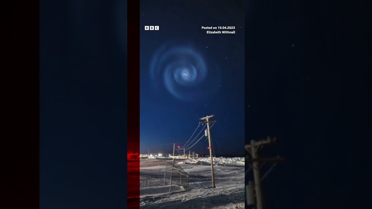 Mystery Spiral Seen Over Alaskan Skies Linked To Elon Musk Rocket. #shorts #space #bbcnews