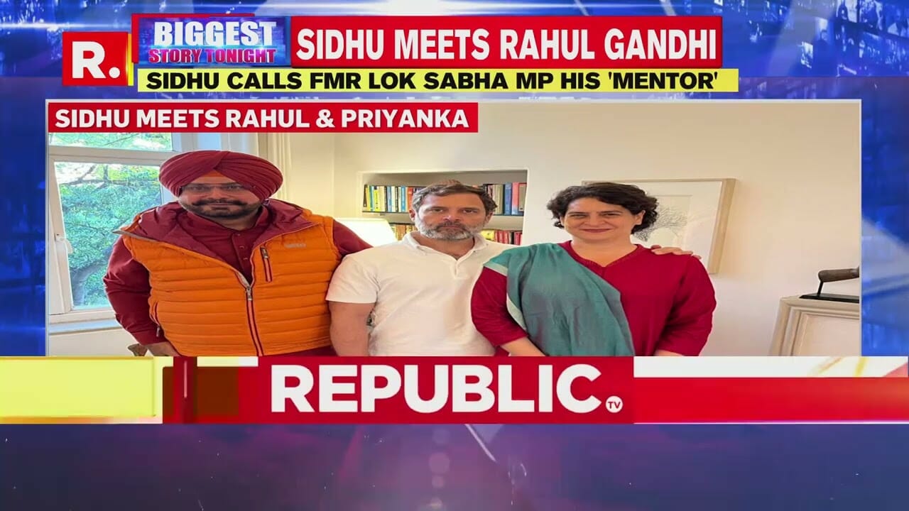 Navjot Sidhu meets ‘Mentor’ Rahul Gandhi & ‘Philosopher’ Priyanka Vadra