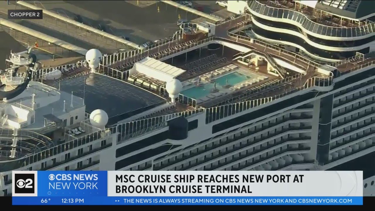 New Cruise Ship Reaches Port At Brooklyn Cruise Terminal