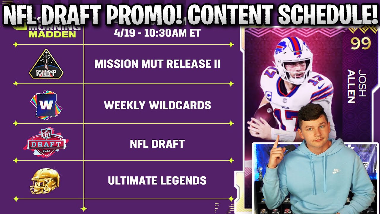 NFL DRAFT PROMO COMING! CONTENT SCHEDULE REVEALED! | MADDEN 23 ULTIMATE TEAM