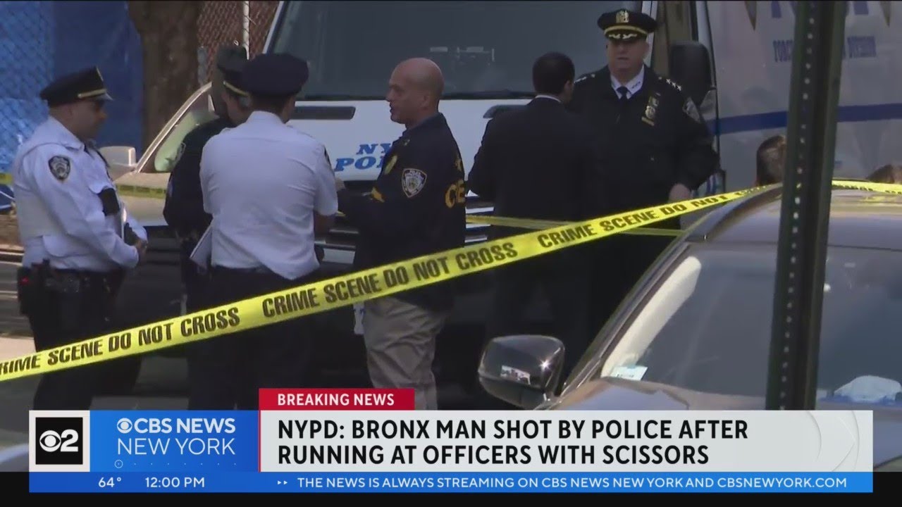 Nypd: Officers Shot Man Who Ran At Them With Scissors