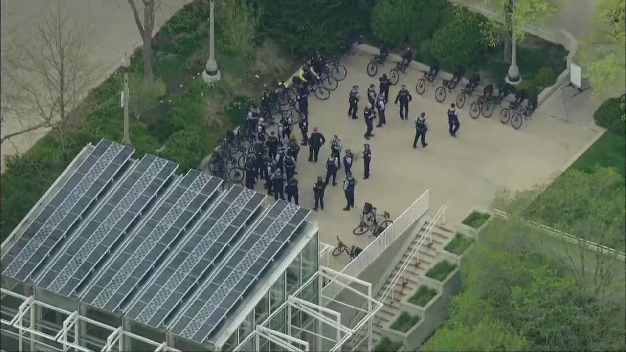 Police Presence Near Millennium Park