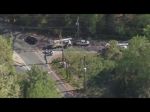 Sky9: Georgetown Pike Shut Down In Both Directions Due To Crash, Downed Powerlines