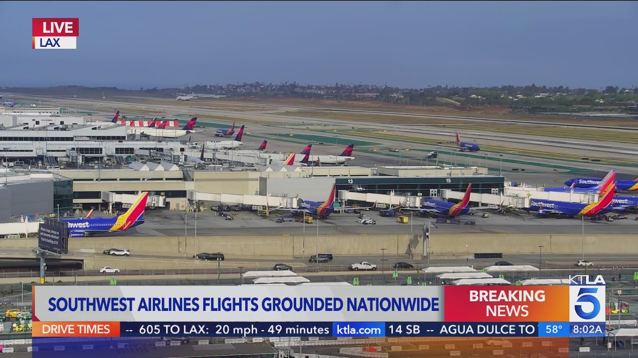 Southwest Airlines Flights Grounded Nationwide