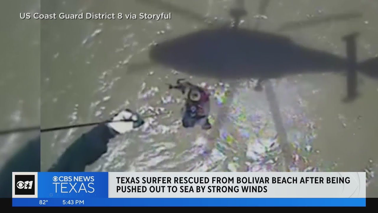 Texas Surfer Pushed Offshore By Strong Winds Rescued By Coast Guard | Dallas News