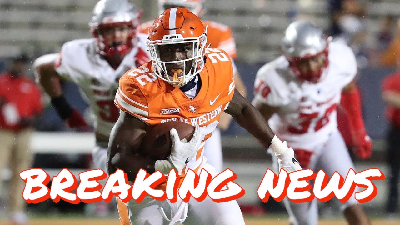 The 49ers Sign Utep Running Back Ronald Awatt As A Udfa