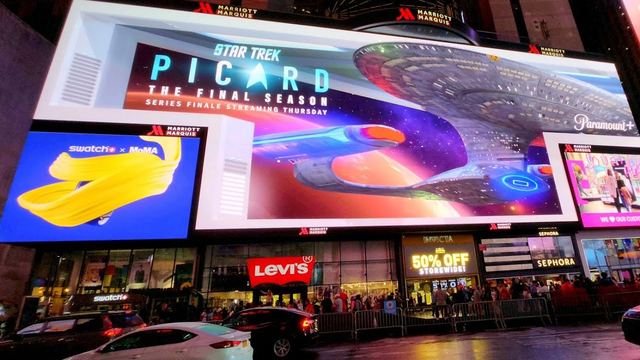 The Star Trek Picard Series Finale Reveal In Times Sq #startrek #nyc