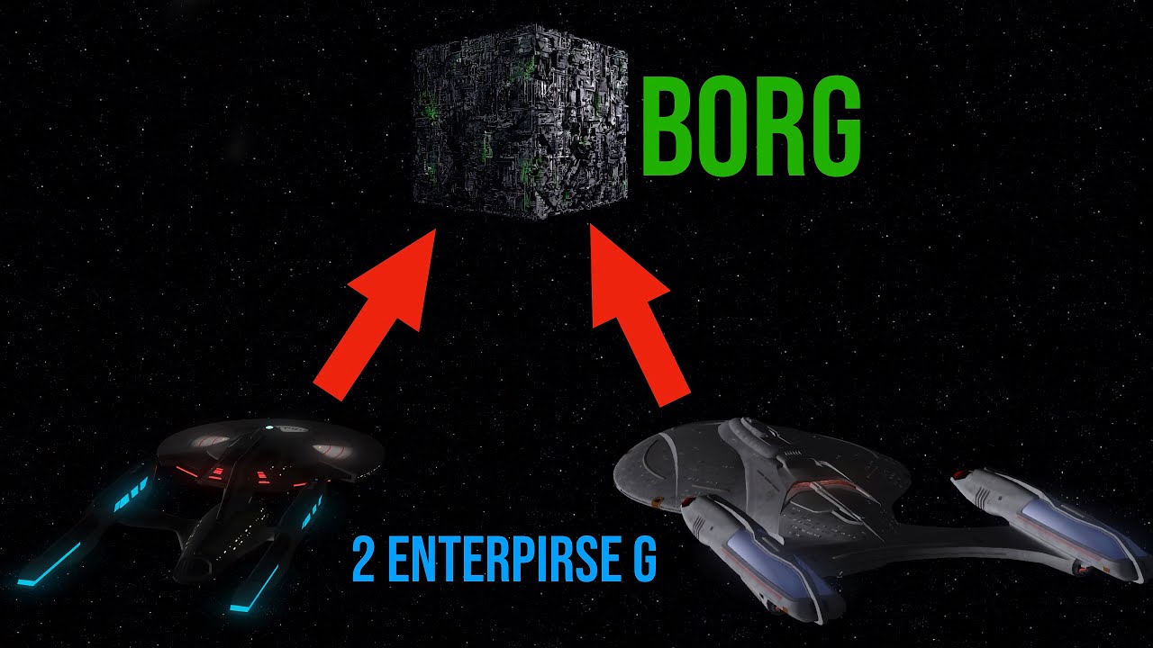 Two Enterprise G Vs Borg Fleet | Star Trek Ship Battles – Bridge Commander