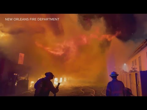 Video: Nofd Battles Four Alarm Fire, Two Homes Destroyed, Two Others Damaged | New Orleans News