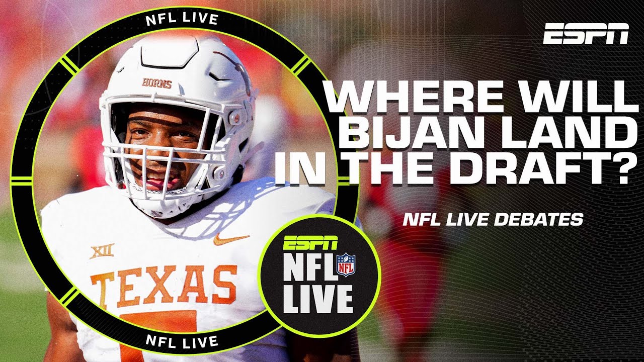 Where Will Bijan Robinson Land In The 2023 Nfl Draft? | Nfl Live