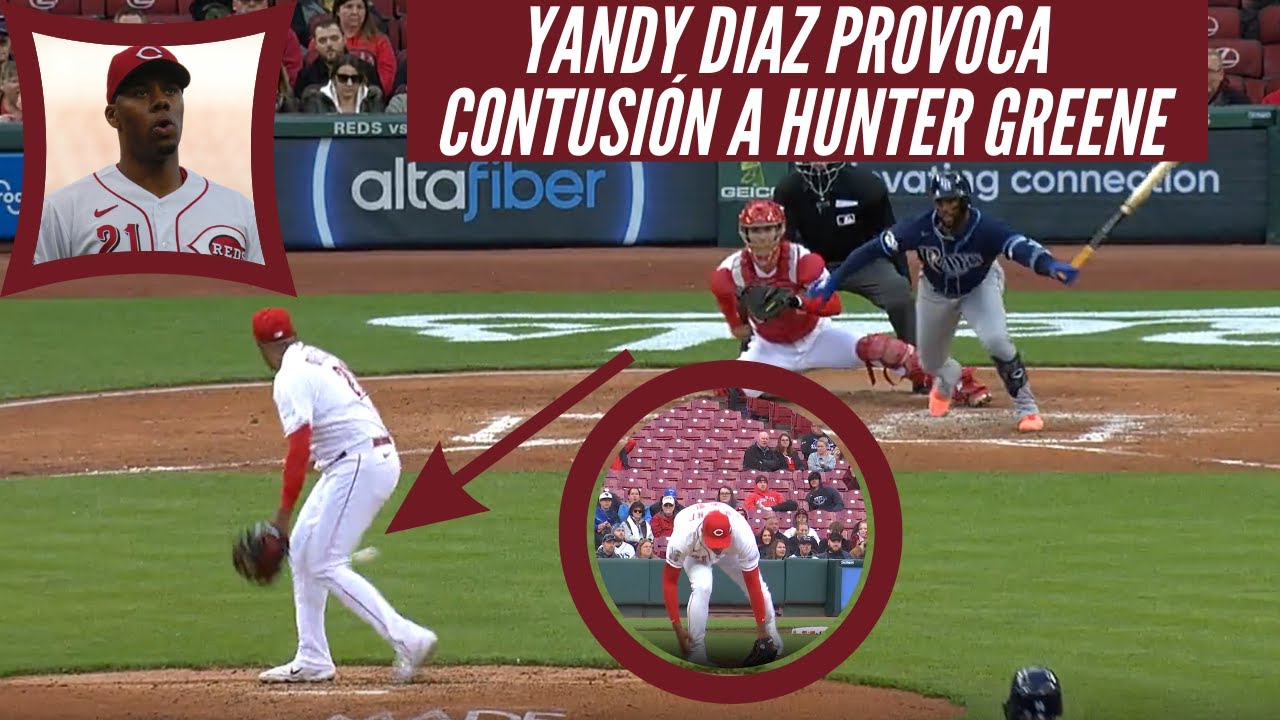 Yandy Diaz Conecta Batazo Brutal Y Lesiona Al Pitcher Hunter Greene