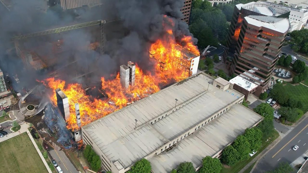 1 Dead, 1 Missing After Massive Fire Erupts At Charlotte Construction Site