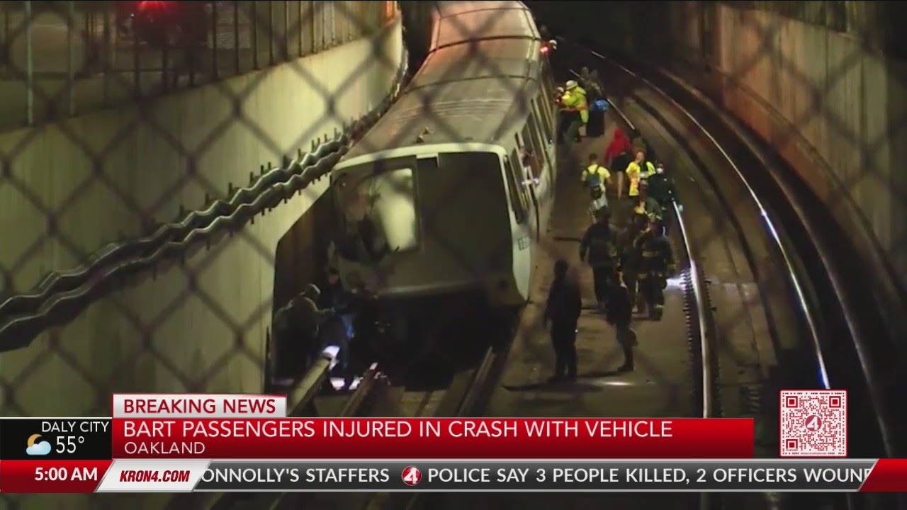 3 Injured In Crach Between Bart Train, Pickup Truck