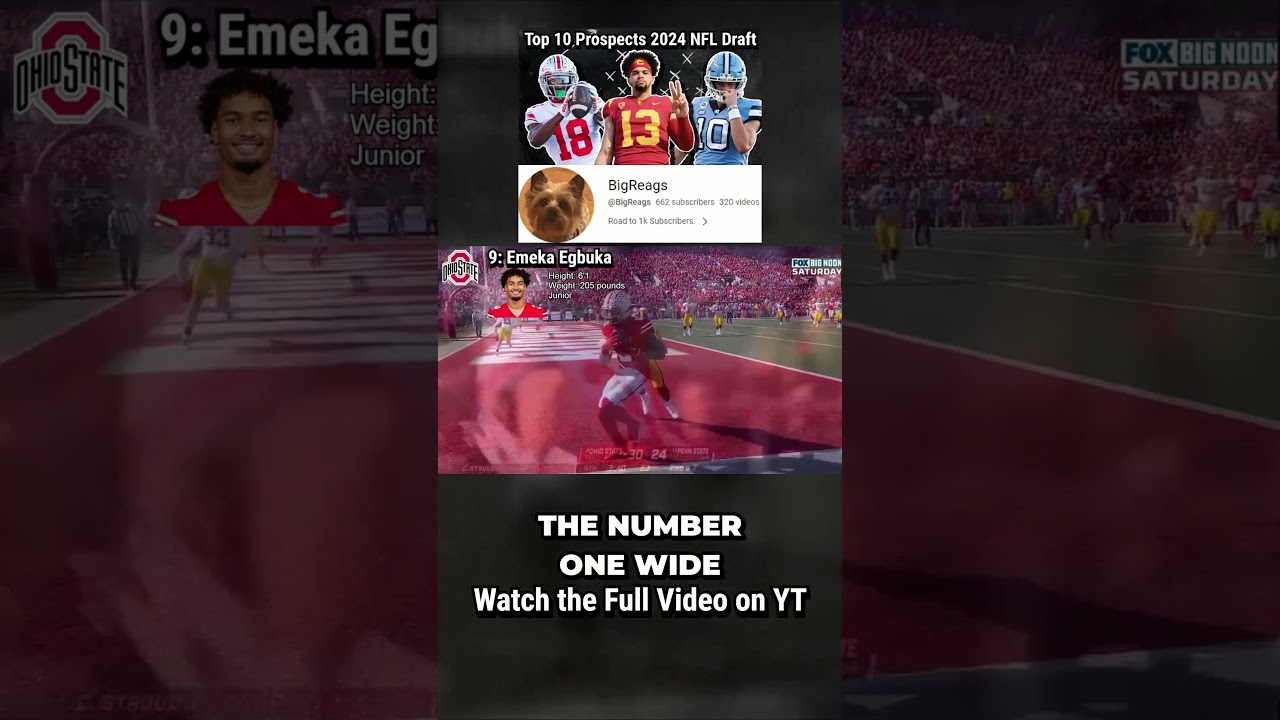 #9: Emeka Egbuka. The Top 10 Prospects In The 2024 Nfl Draft.