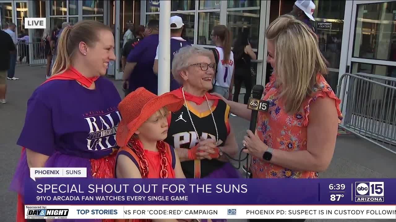 Abc15 Helps Phoenix Suns Surprise 91 Year Old Super Fan