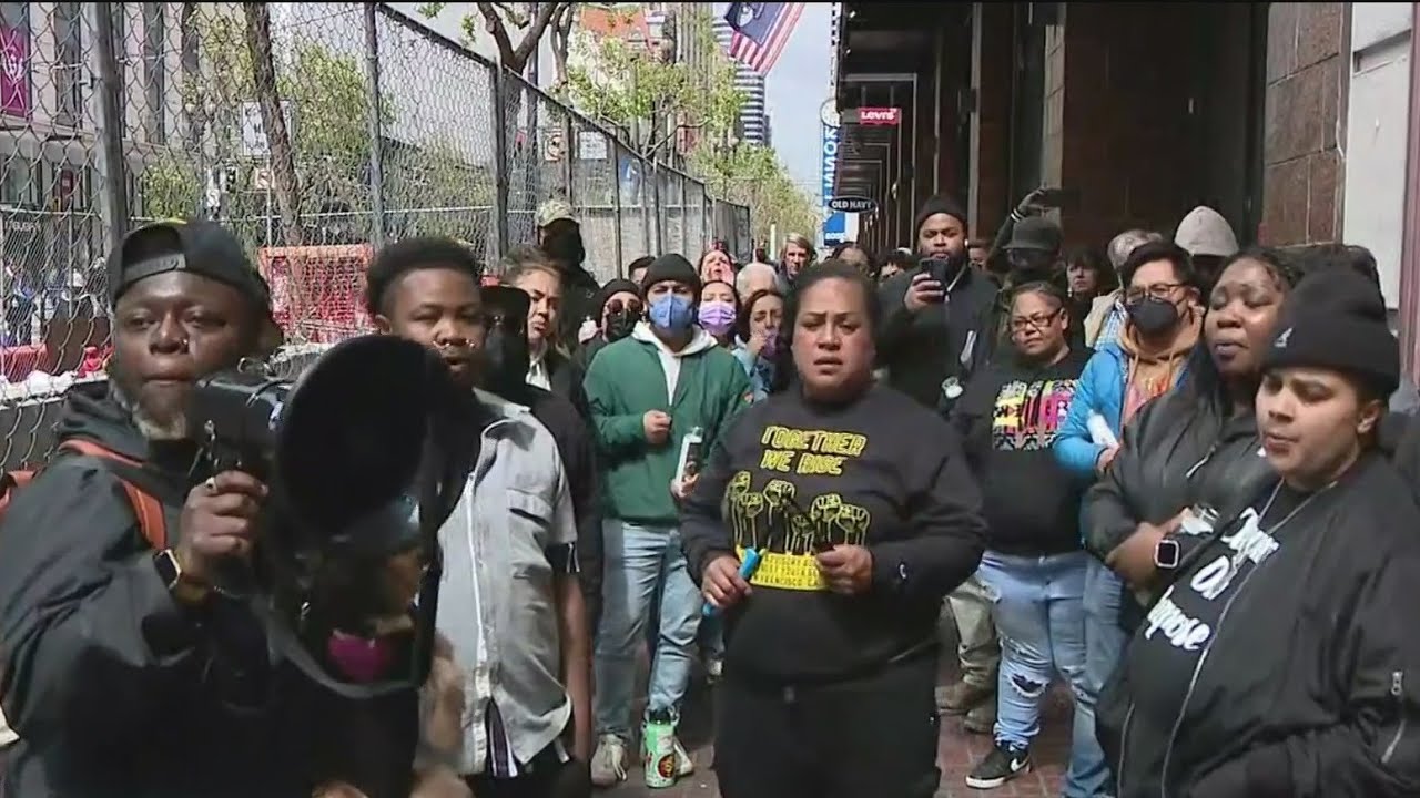 Activists gather at San Francisco Walgreens where security guard fatally shot young person