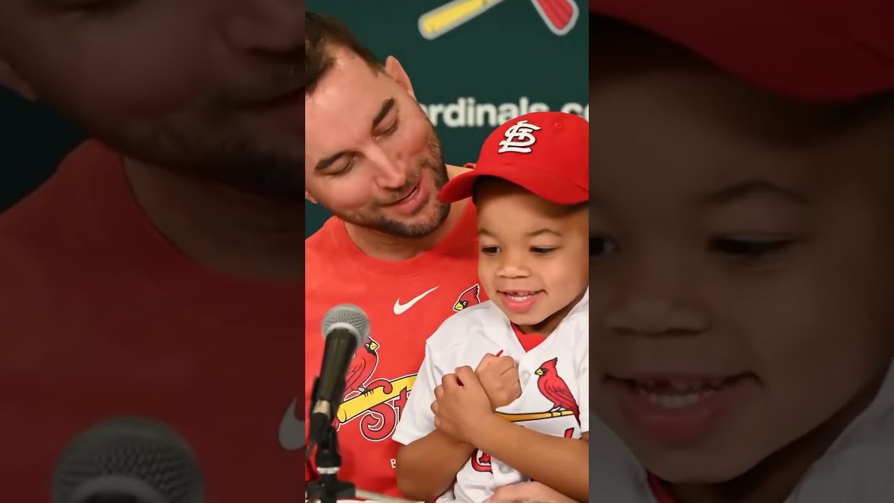 Adam Wainwright’s Son, Caleb, Stole The Show At Last Night’s Press Conference. ❤️️