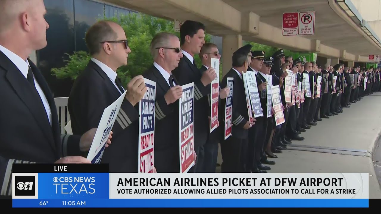 American Airlines Pilots Picket At Dfw After Voting To Authorize Strike | Dallas News