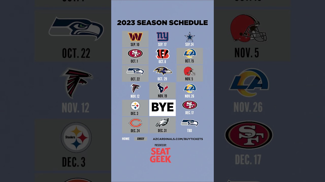 Arizona Cardinals 2023 Schedule Release