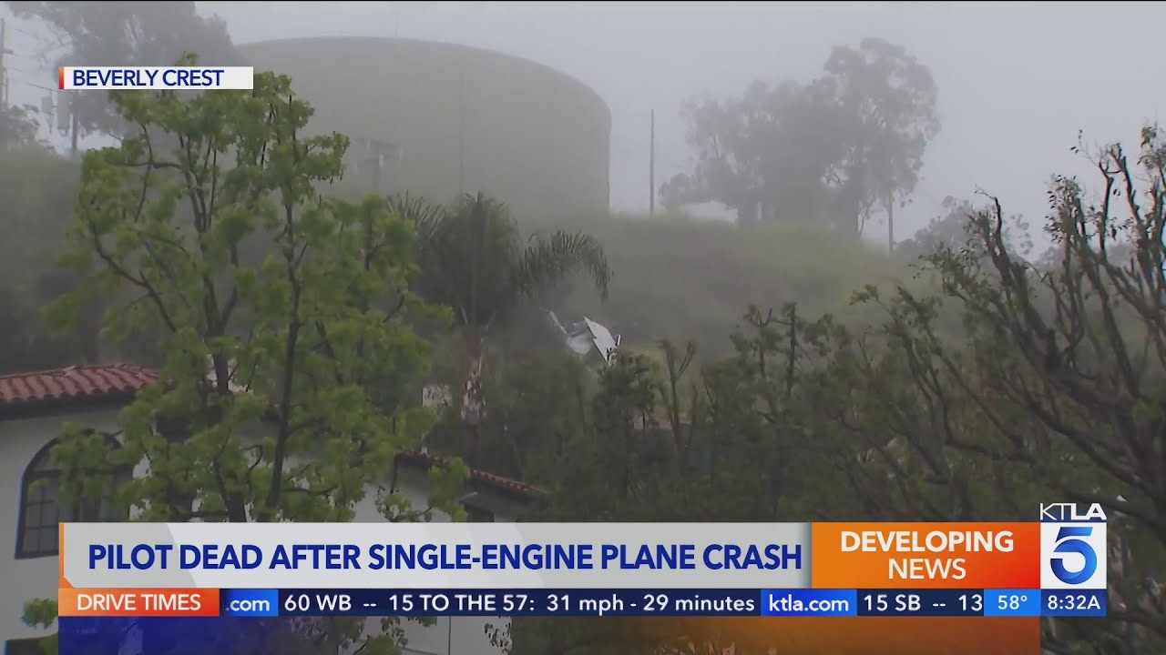 Authorities Working To Remove Plane Crash Wreckage From Beverly Crest